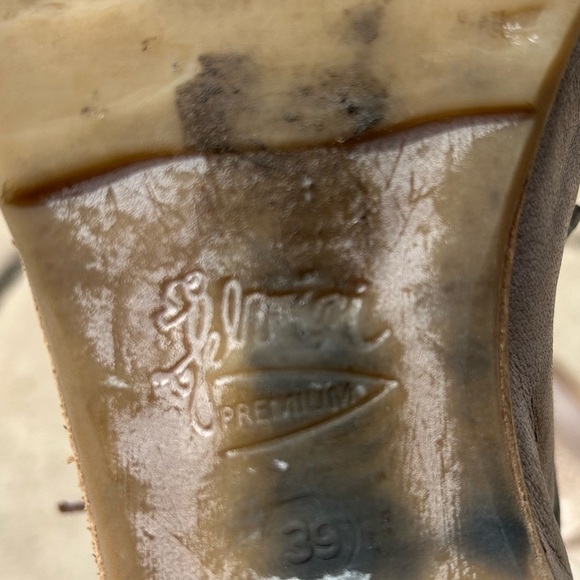 [8.5] Felmini Designer Real Leather Heeled Boot Made In Portugal Tan Brown - Picture 11 of 14